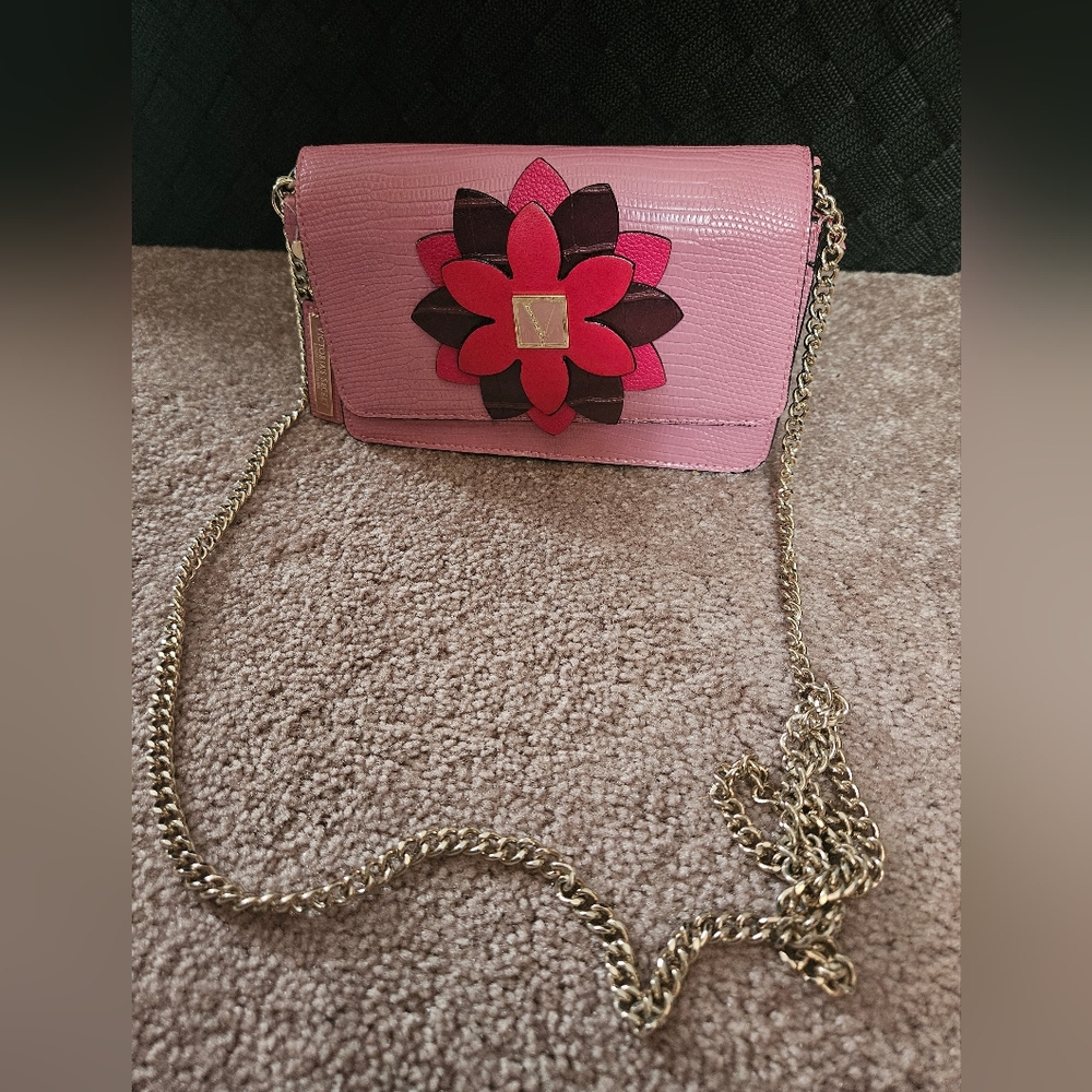 Victoria's Secret Pink Floral Chain Mini Bag